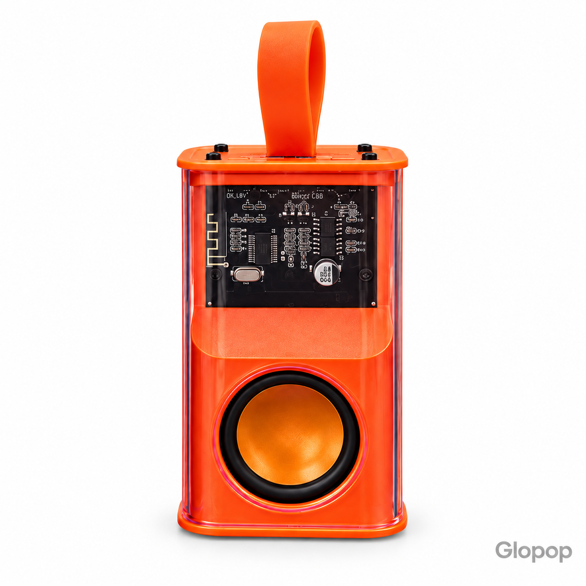 Armour Speaker A36 arancione su sfondo bianco con watermark Glopop