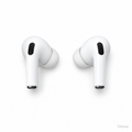 Auricolari TWS bianchi, variante Minions, su sfondo bianco